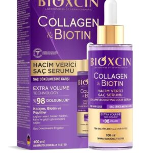 Alternative view of سرم حجم دهنده مو بیوکسین مدل collagen  biotin / قطع ریزش مو حجم ۱۰۰ میلی