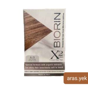 کیت رنگ موی ایتالیایی بدون آمونیاک بیورینBIORIN شماره ۶.۰