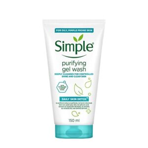 ژل شستشوی صورت سیمپل مناسب انواع پوست به خصوص پوست چرب حجم ۱۵۰ میلی